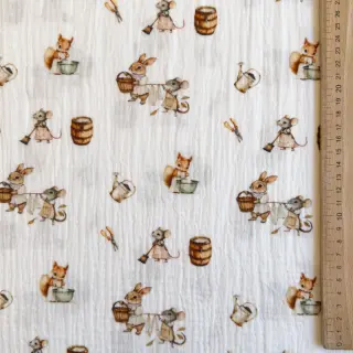Dvojitá gázovina/mušelín Little things design A
