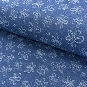 JEANS DENIM JACQUARD Flower dark jeans
