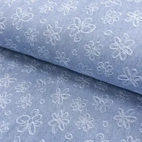 JEANS DENIM JACQUARD Flower light jeans