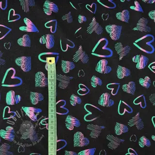 Neulos Hearts black digital print