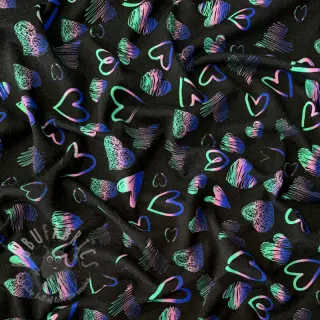 Neulos Hearts black digital print