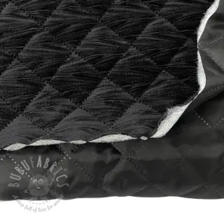 Tikattu kangas Sametti STEPPED black