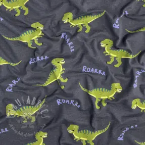 Úplet Dinosaurs indigo melange