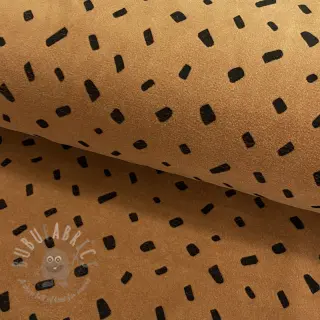 Vauvan plyysikangas Shape cognac