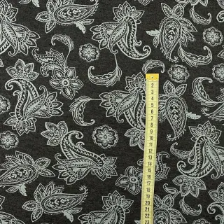 Teplákovina počesaná Paisley anthracite melange