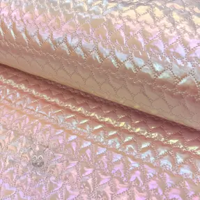 Tikattu kangas Fancy hearts pink