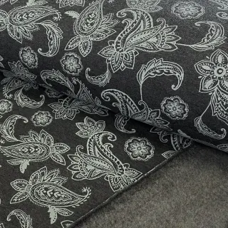 Teplákovina počesaná Paisley anthracite melange