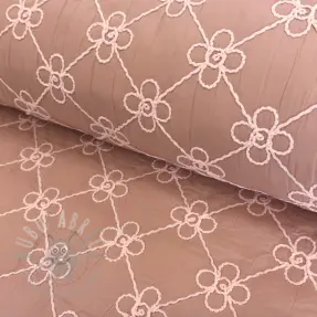 Tikattu kangas Flower design old pink