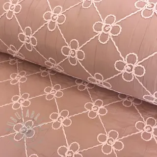 Tikattu kangas Flower design old pink