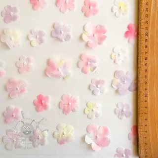 Tylli TUTU-hameeseen RETRO Flowers light pink
