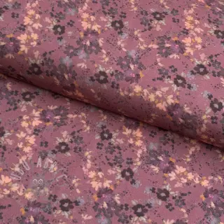 Viskóza ROSELLA STRETCH Tossed flowers rosewood digital print