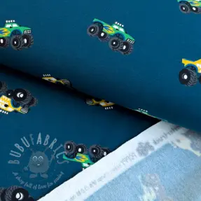 Harjattu collegekangas SOFT Monstertruck indigo