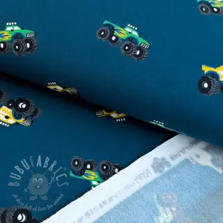 Harjattu collegekangas SOFT Monstertruck indigo