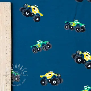 Harjattu collegekangas SOFT Monstertruck indigo