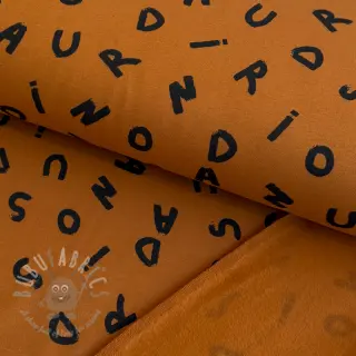 Harjattu collegekangas SOFT Letters hazel