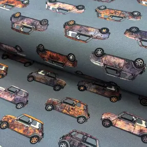 Dekoračná látka Cars blue shadow digital print