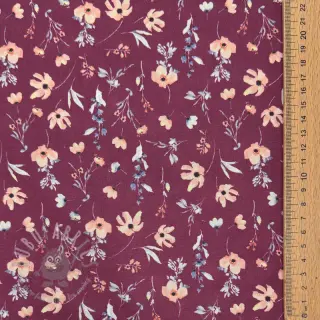 Bavlnená látka Flowers berry digital print