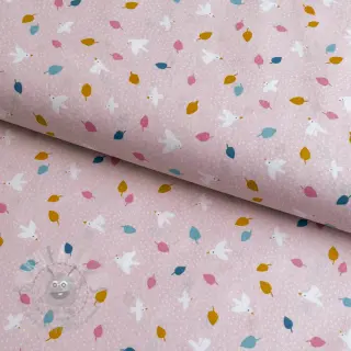 Puuvillakangas Little birds powder