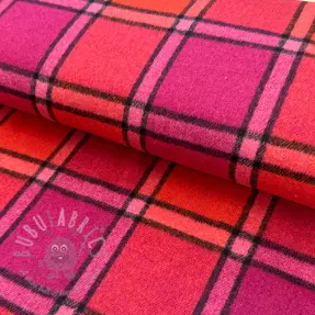 Kangas pukuun BRUSHED Check cerise