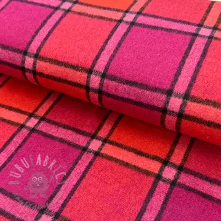 Kangas pukuun BRUSHED Check cerise
