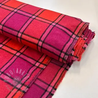 Kangas pukuun BRUSHED Check cerise