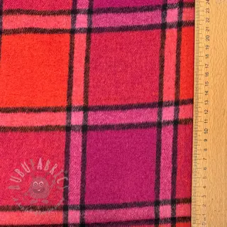 Kangas pukuun BRUSHED Check cerise