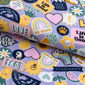 Úplet Patches and stripes lilac