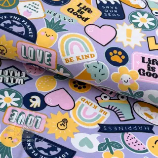 Neulos Patches and stripes lilac