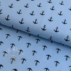 Úplet GLITTER Anchor light blue