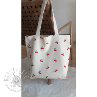 Sisustuskangas Linenlook Cherries natural