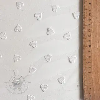 Tylli TUTU-hameeseen Flock shiny hearts offwhite