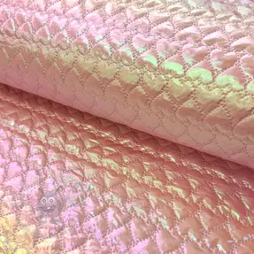 Tikattu kangas Fancy hearts light pink