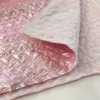 Tikattu kangas Fancy hearts light pink