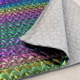 Tikattu kangas Fancy hearts multi