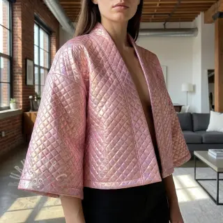 Tikattu kangas Fancy diamonds light pink