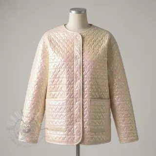 Tikattu kangas Fancy hearts baby pink