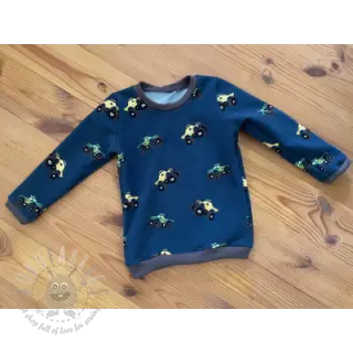 Harjattu collegekangas SOFT Monstertruck indigo