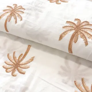 Bavlnená látka VOILE EMBROIDERY Palm naturals