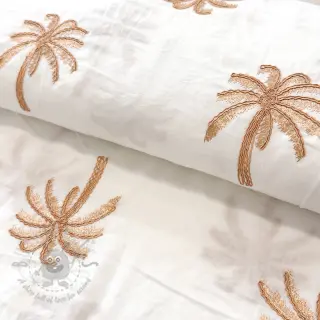 Puuvillakangas VOILE EMBROIDERY Palm naturals
