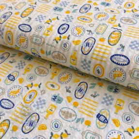 Puuvillakangas Bubble Stripe design C digital print