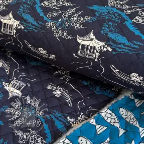 Puuvillakangas QUILT DOUBLE SIDED Square design B