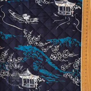 Puuvillakangas QUILT DOUBLE SIDED Square design B