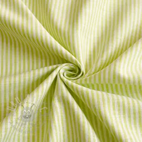 Pellava puuvillalla Stripe lime