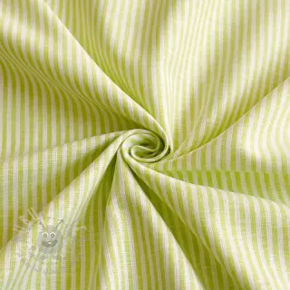 Pellava puuvillalla Stripe lime