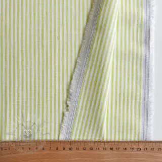 Pellava puuvillalla Stripe lime