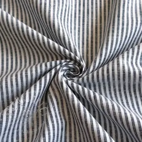 Pellava puuvillalla Stripe navy
