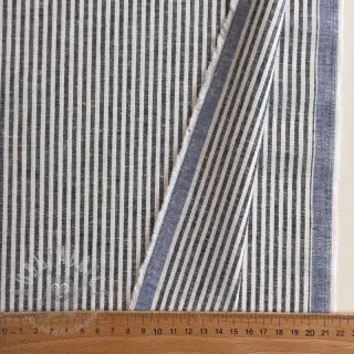 Pellava puuvillalla Stripe navy