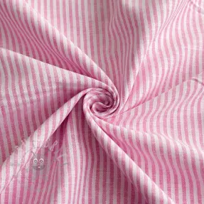 Pellava puuvillalla Stripe fuchsia