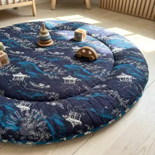 Puuvillakangas QUILT DOUBLE SIDED Square design B