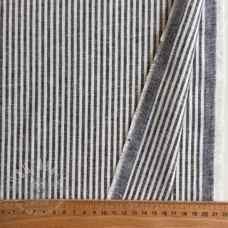 Pellava puuvillalla Stripe black